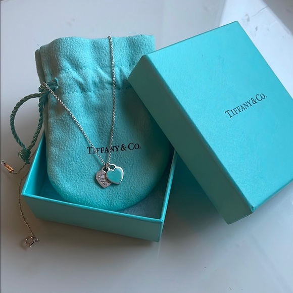 Tiffany & Co. Silver Heart Necklace - Turquoise - Picture 1 of 4